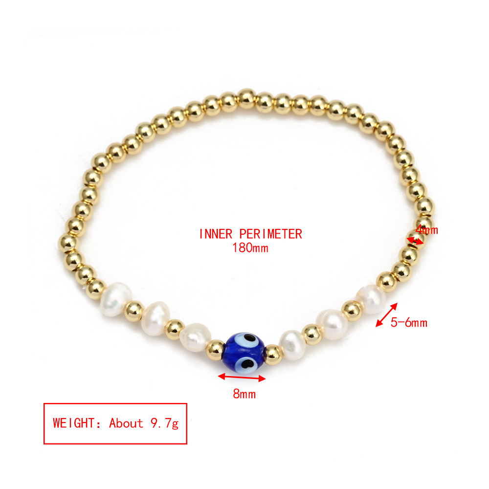 6g Weight Bracelets Classification 1 Piece Quantity Daily Occasion Copper Material Eye Pattern Unisex Gender Plating Design Fashion Style Fashion Eye Copper Plating Bracelets 1 Piece 7