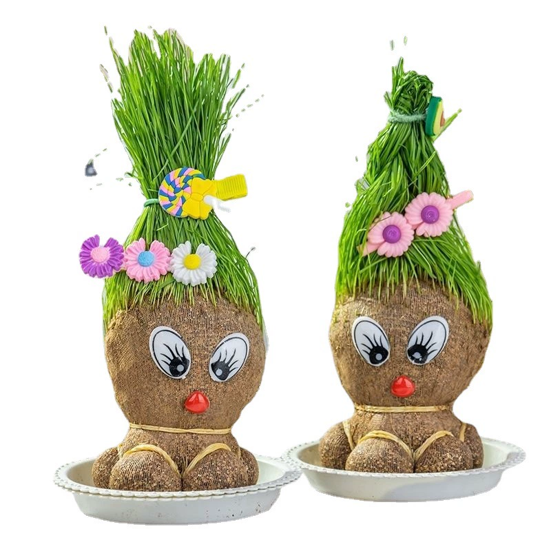 Коты любят есть длинных кузнечиков кукла мини мультфильм детские маленькие растения комнатные коты оптом