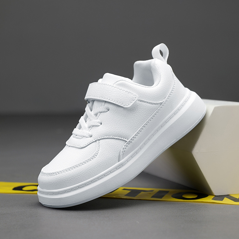 Zapatos infantiles transfronterizos zapatos blancos para niños zapatos para niños 2024 primavera y otoño nuevos estudiantes zapatos de skate blanco para niñas