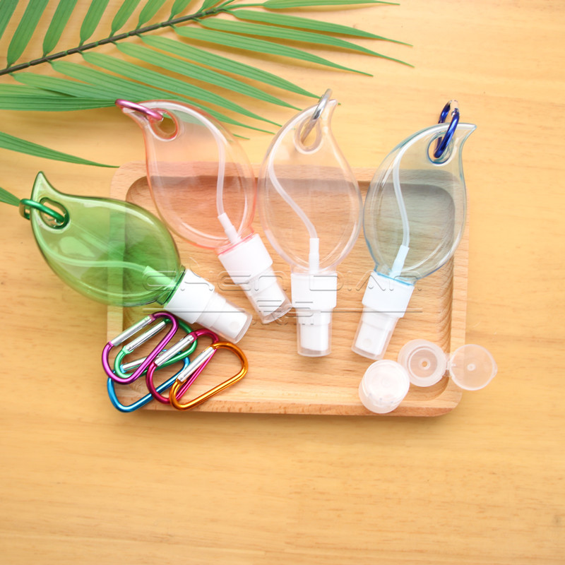 厂家直供30ml50ml60ml倒挂登山扣免水洗手液瓶酒精 便携式 倒挂瓶