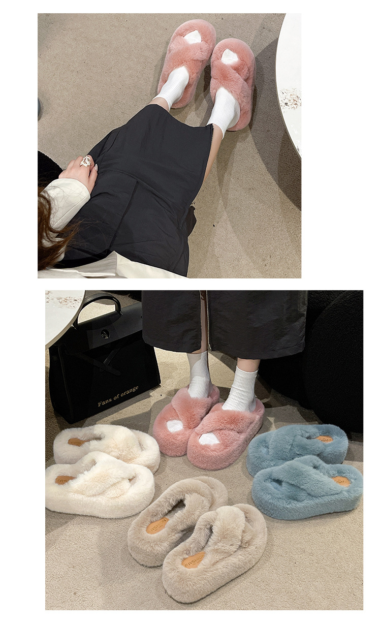 Stylish Women's Maomao Slippers With Thick Sole For Autumn Winter_voghion.com