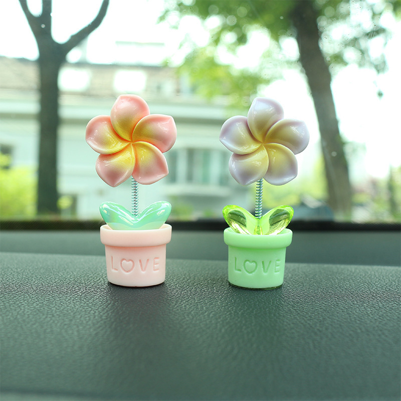 Flora creativa, huevo, adornos de automóvil, adornos de escritorio, adornos de flores lindos, adornos de resina, consola central del automóvil