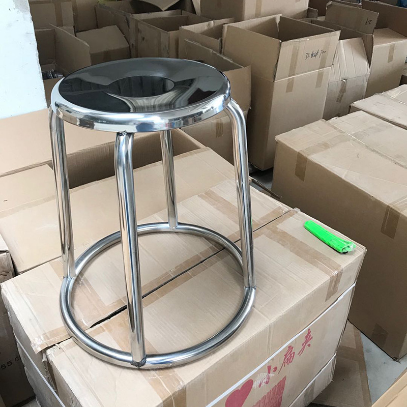 加工定制面冲孔凳子不锈钢圆凳子实验室流水线工作凳酒店餐厅餐椅