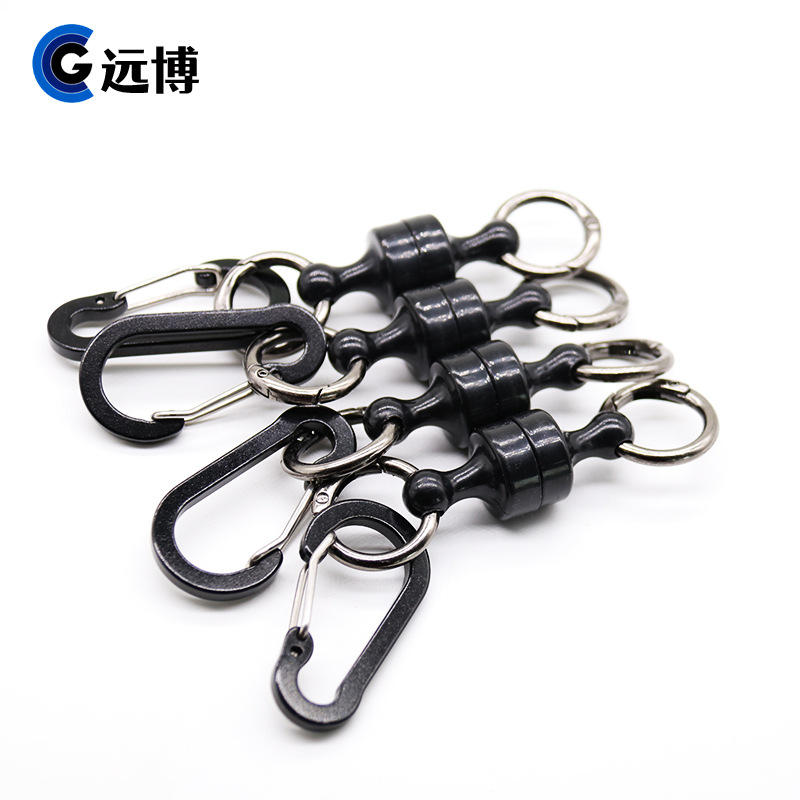 Camping pesca alpinismo imán primavera hebilla magnética hebilla al aire libre de alta calidad fuerte mosquetón magnético fuerte hebilla colgante rápida