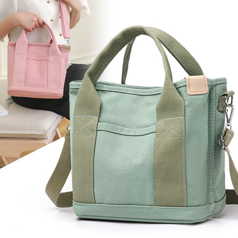 Nuevo estilo coreano bolsa de asas de las axilas de las mujeres crossbody bolsa de lona de gran capacidad de hombro de alto grado todo partido bolso