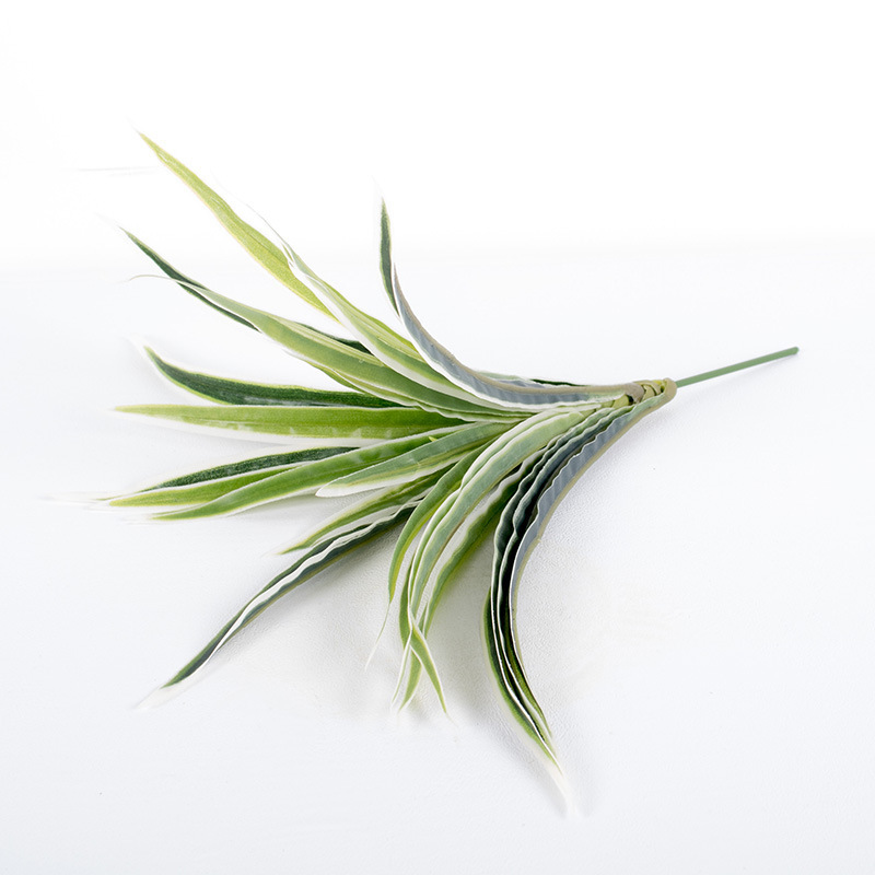 Plantas verdes falsas, decoración de paredes, hojas de plantas de simulación, arreglos florales de pared de fondo, 7 cabezas, lavanda de perilla