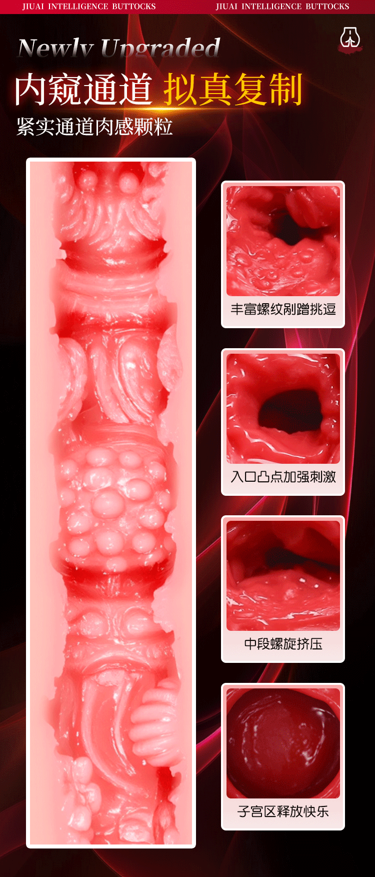 Jiuai Lower-Body TPE Masturbator with Suction Channel and Realistic Butt Mold — detail image 14