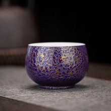 素缘漆器茶具 福州大漆犀皮手工茶杯 德化羊脂玉白瓷主人杯礼盒装