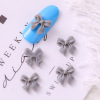 Resin for manicure with butterfly with bow for nails, bow tie, universal accessory, three dimensional decorations, simple and elegant design