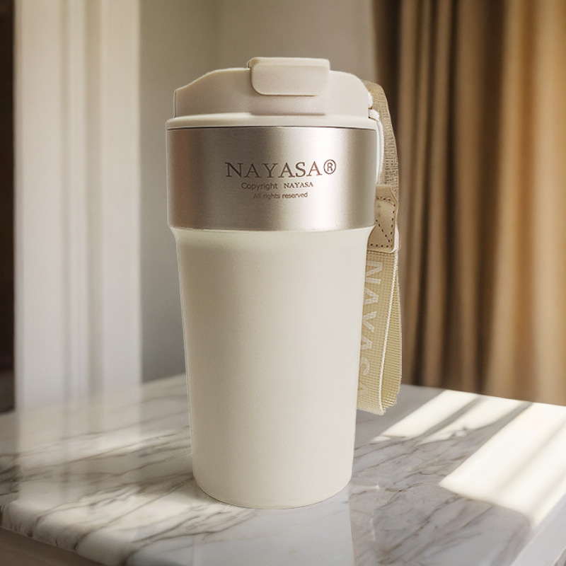 Ulated Cup For Women, 316L Thickened Stainless Steel Cup, Large Capacity Coffee Cup For Home Use, Simple Straw Cup, Vacuum Water Cup