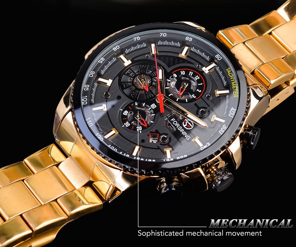 Men's Automatic Mechanical Watch With Multifunctional Dial Design_voghion.com