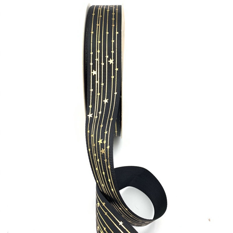 Hilo dorado cinta Star ribbon bar material de soporte cinta flor caja de regalo embalaje cinta hecha a mano al por mayor