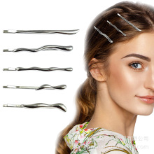 优雅刘海夹蝴蝶结青蛙扣发夹亚马逊爆款盘发夹网红气质一字夹发饰