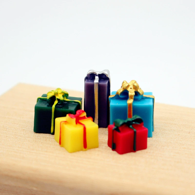 Dollhouse кукольный домик мини цветной рождественский подарок маленькая подарочная коробка на день рождения модель праздничного украшения аксессуары
