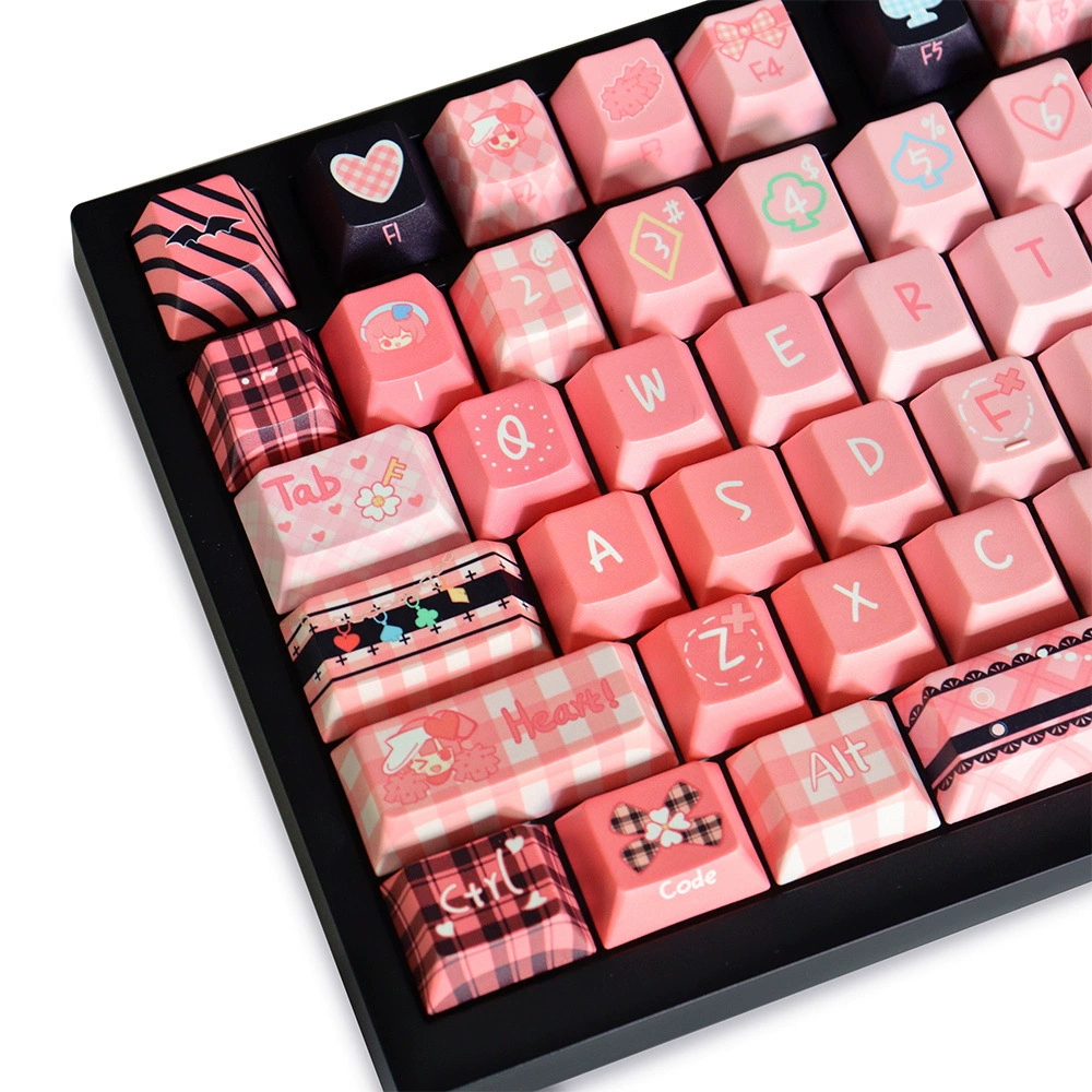 Animation Theme Guardian-Sweetheart Theme Keycaps PBT Material Pattern Clear Characters Five-sided Sublimation Keycaps
