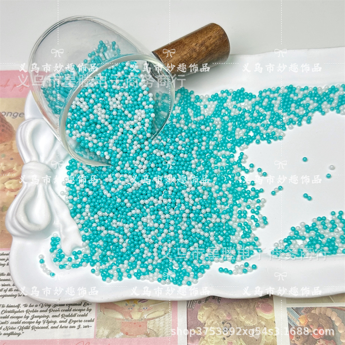 2mm color mezclado, color sólido no poroso, pintura de vidrio, cuentas de arroz, accesorios de joyería de bricolaje hechos a mano, pegamento de crema, relleno de limo