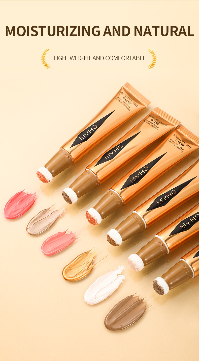 Stick illuminante multifunzionale per viso e naso, contouring e fard, penna per il trucco multiuso._voghion.com