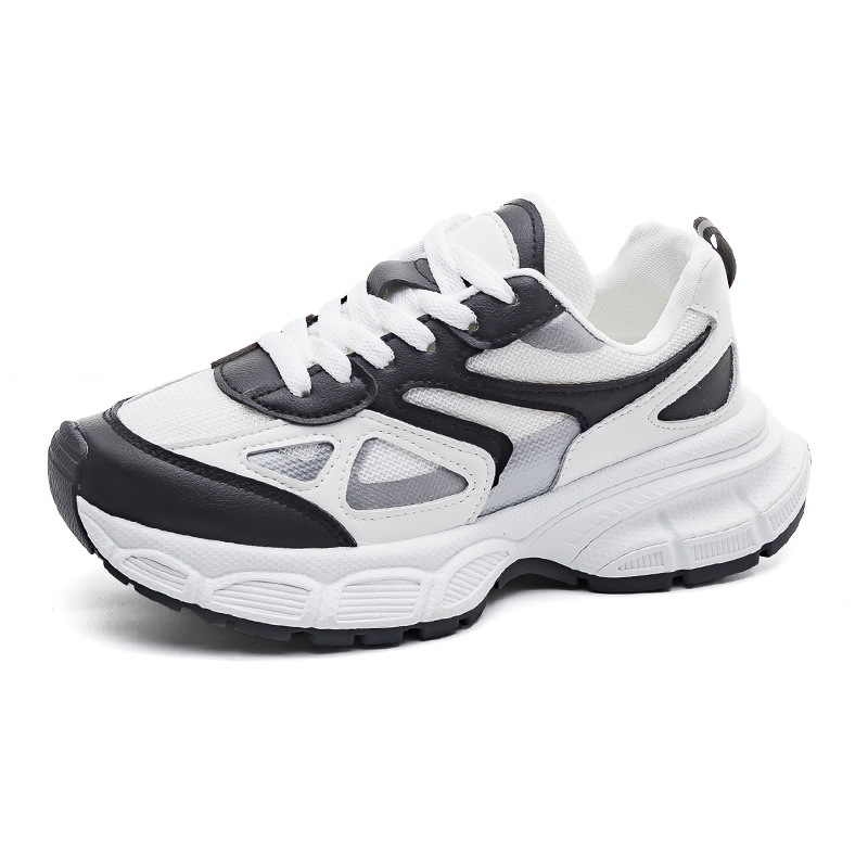 Zapatos estilo Dad para mujer, novedad otoño 2023, zapatos versátiles de suela gruesa que aumentan la altura, zapatos deportivos casuales a la moda 1102