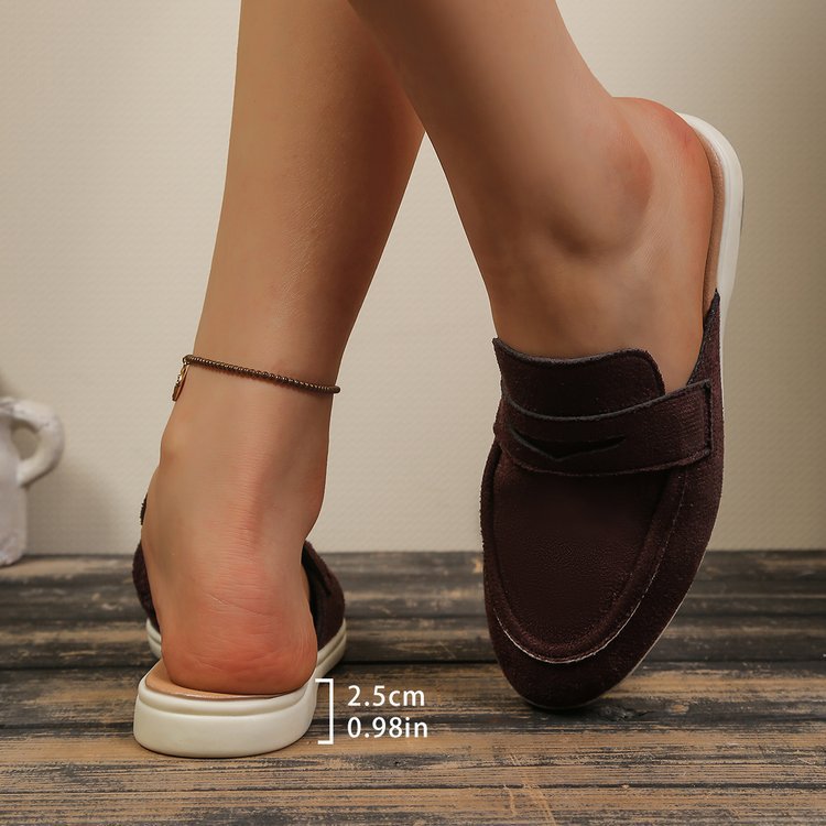 Women's Plus Size Flat Sandals, 2026 Summer New Style, Closed Toe, Retro, European And American Style Fashionable Sandals For Women._vogvips.com