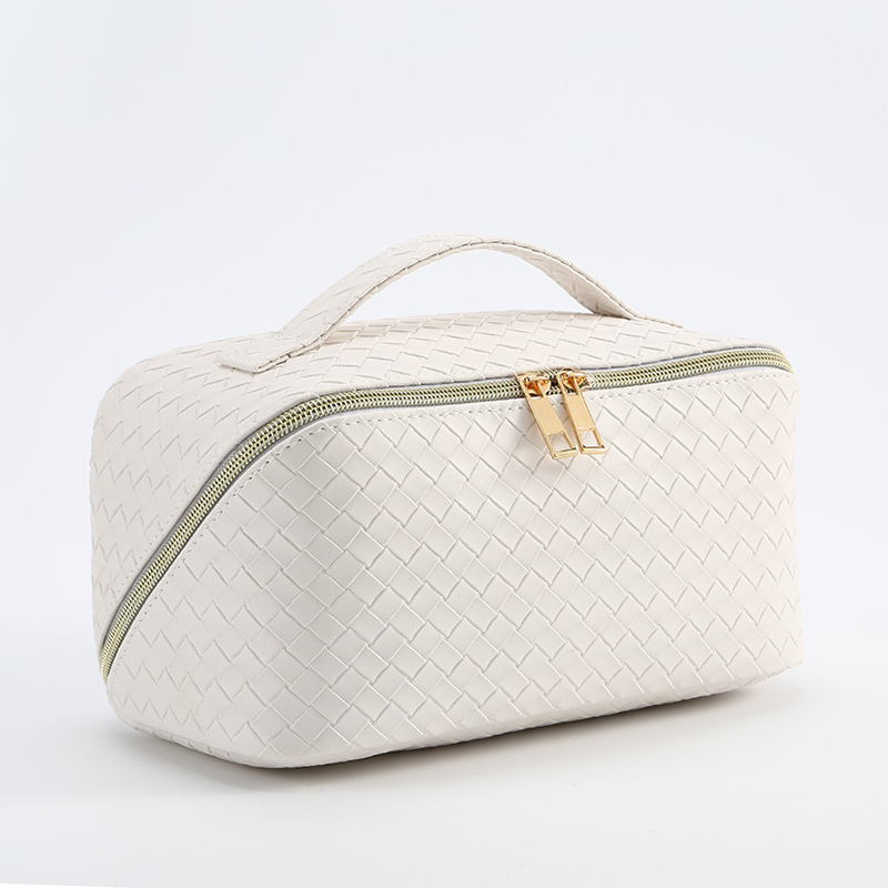 Pu Pillow Makeup Bag, High Aesthetic Value, Large Capacity, Portable Makeup Bag, Embossed Toiletry Storage Bag, Multifunctional