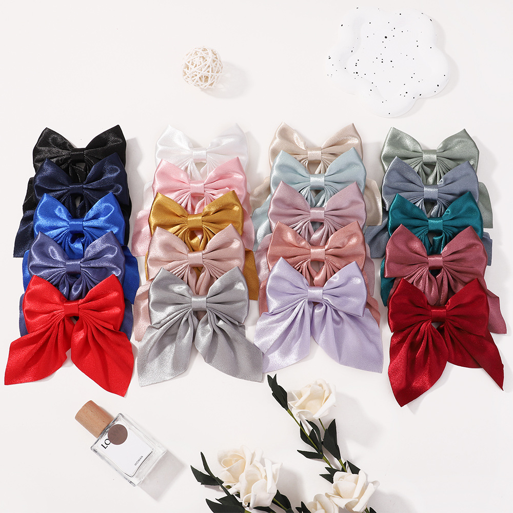 15g Weight Hair Clip Hair Accessories Type 10 Colors Mixed Quantity Holiday, Daily Occasion Bow Knot Pattern Girl'S Gender Simple Style, Classic Style Style Girl'S Simple Style Classic Style Bow Knot Hair Clip 6