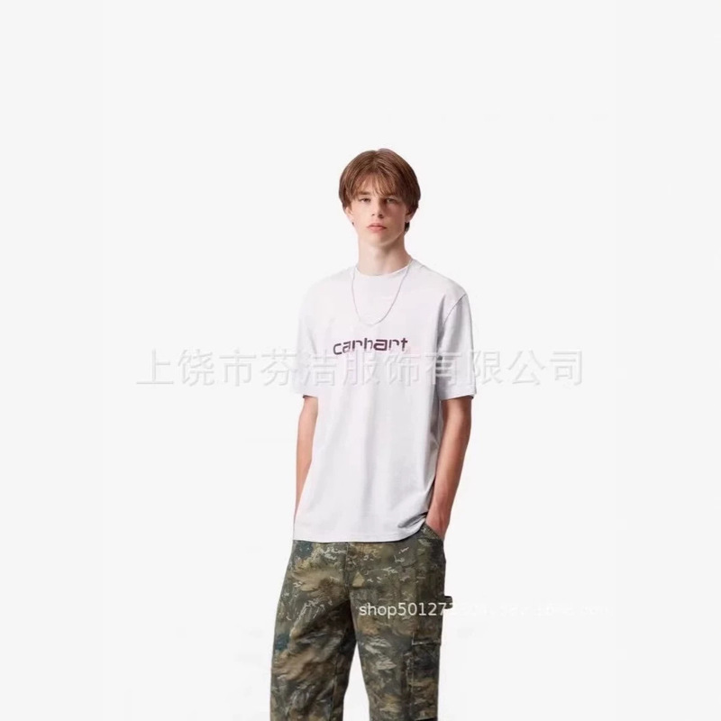 2026 Cross-Border American High Street Carhartt Printed Short-Sleeved T-Shirt Men's Summer Trendy Brand Loose Casual Daily Top 2026 Cross-Border American High Street Carhartt Printed Short-Sleeved T-Shirt Men's Summer Trendy Brand Loose Casual Daily Top