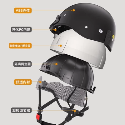 Motosiklet kaskı (dəbilqə) — Men and Women Carbon Fiber