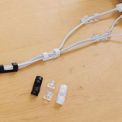 Data cable fixed clip household cable card network cable storage and organizing fixed clip wholesale self-adhesive wire management cable fixer