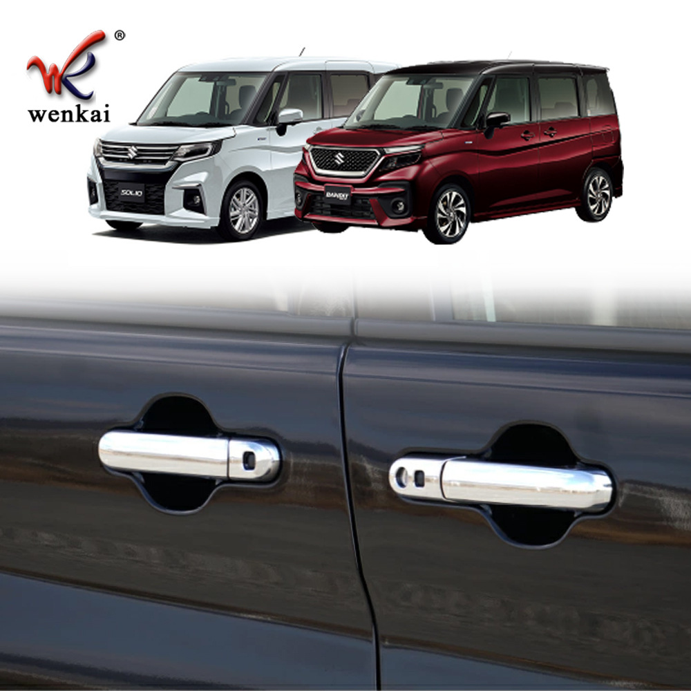 Adecuado para Suzuki 21 Solio bandido modificado puerta exterior galvanoplastia cubierta de la manija de la puerta pegatinas decorativas