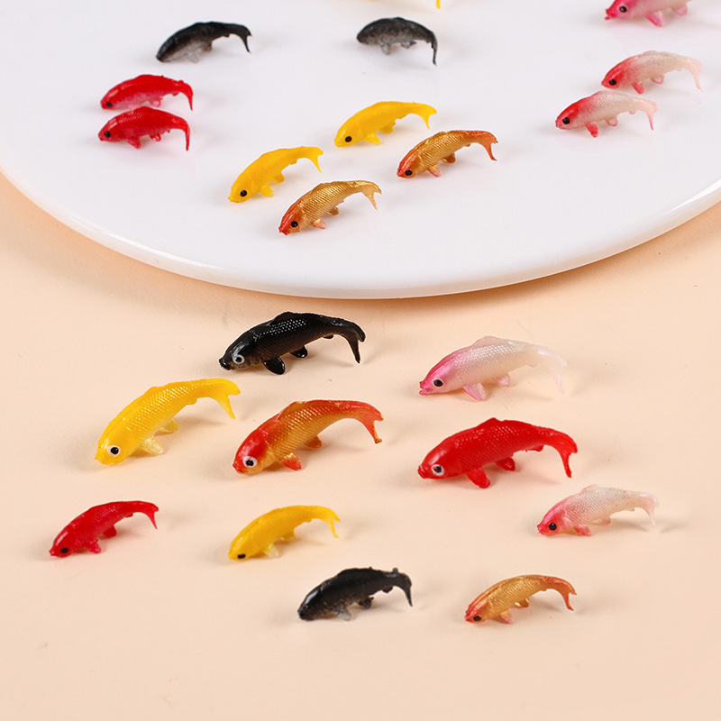 Pvc Artificial Koi Model Mini Small Goldfish Miniature Food Toy Handmade DIY Toy Fish Tank Ornamental Fish Ornaments