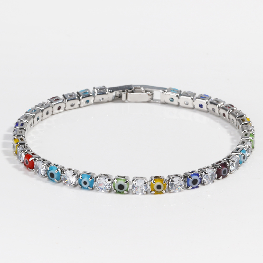10g Weight Bracelets Classification Copper Chain Material 1 Piece Quantity Holiday, Tea Party Occasion Copper Material Devil's Eye Pattern All Seasons Season Women's Gender Retro, Classic Style Style Wholesale Jewelry Retro Classic Style Devil's Eye Copper Bracelets 9
