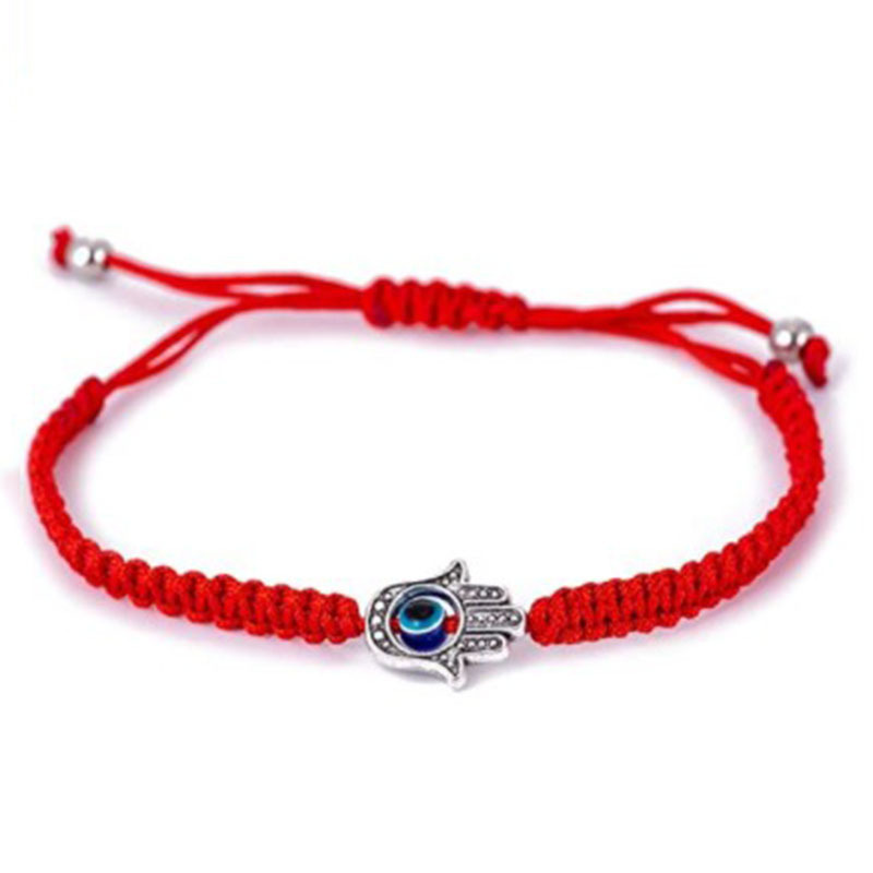 Ethnic Style Devilu0027S Eye Palm natural stone rope Unisex Bracelets