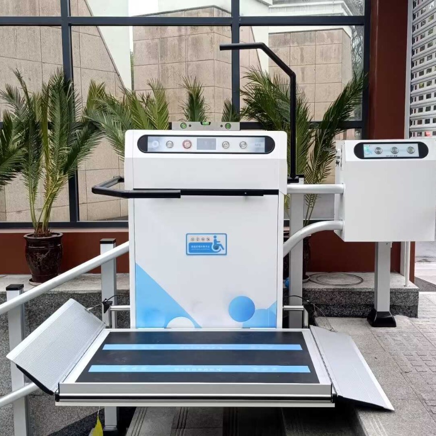 安尚轮椅自动升降梯智能防撞铝合金家用商用地铁医院银行无障碍梯