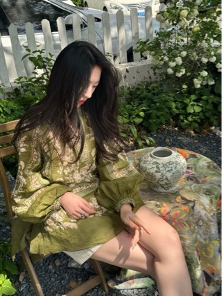复古印花衬衣波西米亚度假风宽松苎麻长袖上衣93|undefined