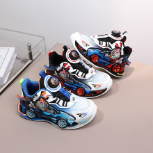 2025秋季新款旋转纽扣品牌儿童鞋批发带灯小男孩童运动鞋3652