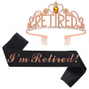 Retired Retired hairpot strap suit pink I'm retired etiquette with retirement crown