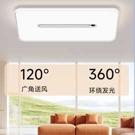 2025款全光谱护眼数显无叶风扇灯客厅吸顶灯卧室静音电扇一体灯具