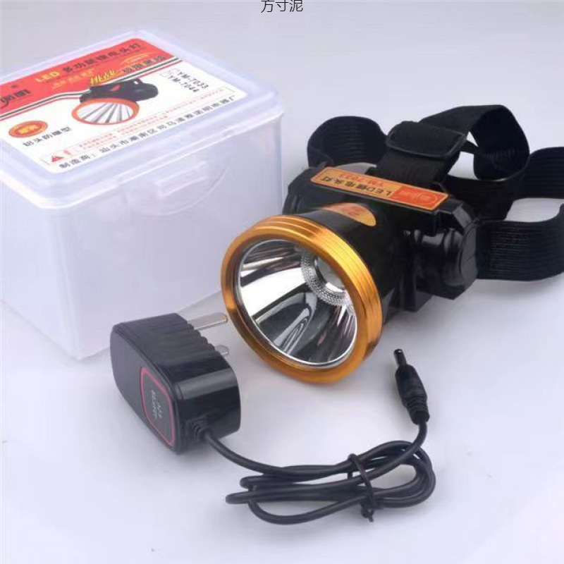 LEDヘッドライト強光充電超亮頭戴式リチウム電気小頭灯筒釣り専用鉱灯長長航続工場|undefined