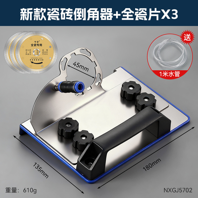 Ahorro de mano de obra ajustable molino de ángulo chanfer nuevo portátil de acero inoxidable 45 grados chanfer de azulejos