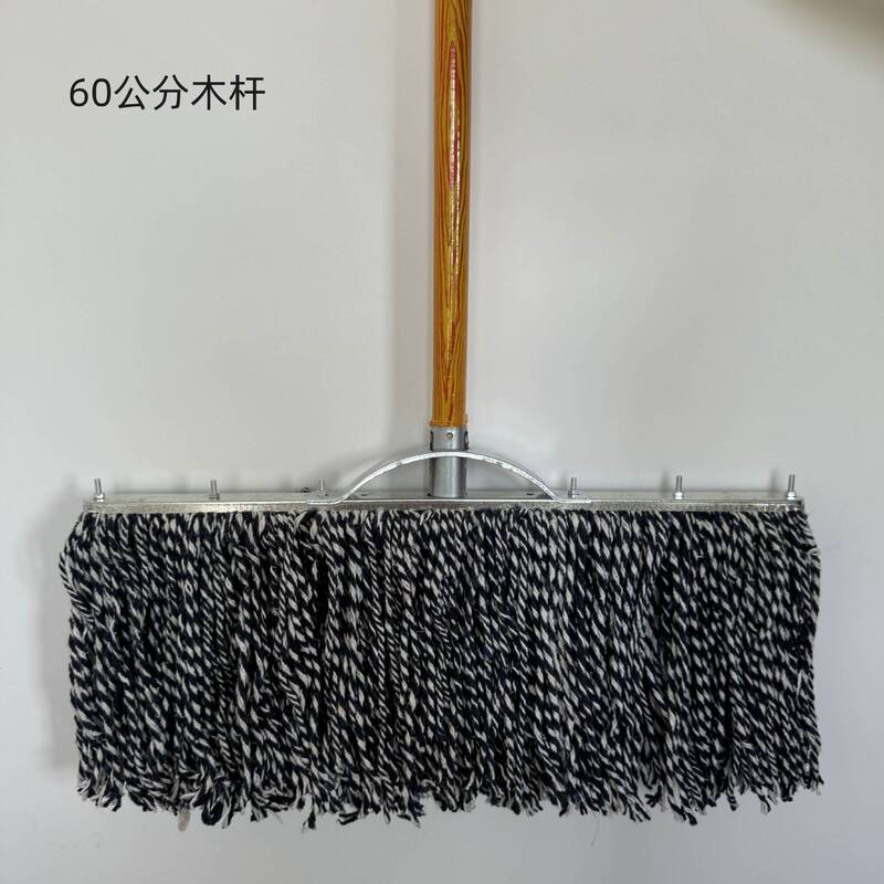 木製ポールモップ純綿糸家庭用昔ながらのモップダストプッシュモップ工場学校プロパティ吸収性木製ポールスチールLサイズ|undefined