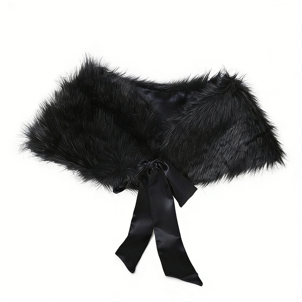 Una pieza de entrega de la niña chal 2024 nueva ropa para niños moda estilo coreano chal peludo accesorios para niños