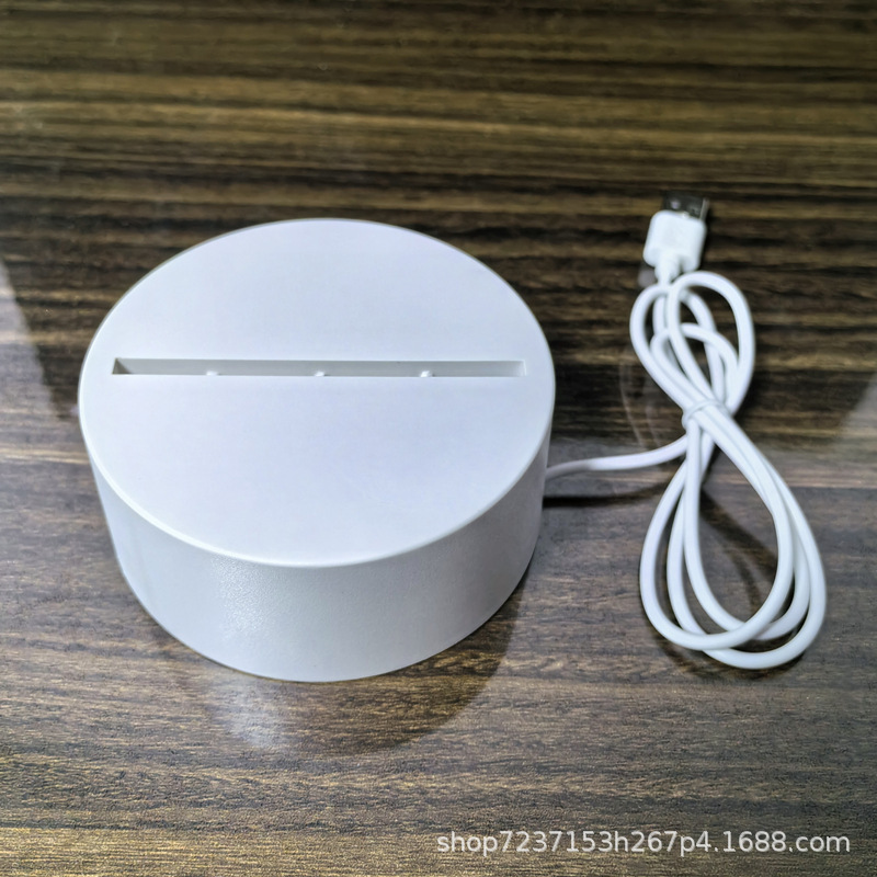 厂家直销3D小夜灯底座触摸遥控七彩亚克力LED夜灯USB充电底座台灯|undefined