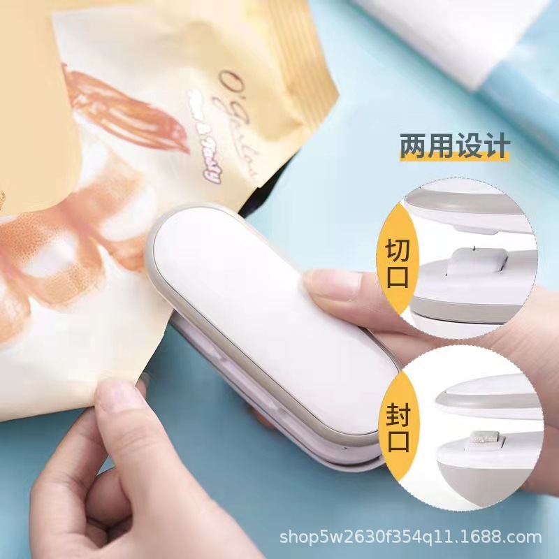 Mini máquina de sellado portátil, clip de sellado de presión manual, clip de sellado de conservación de alimentos y frutas, sellador doméstico, máquina de sellado térmico