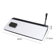 桌面小白板深灰色白板黑板玻璃小白板办公备注收纳白板可擦写