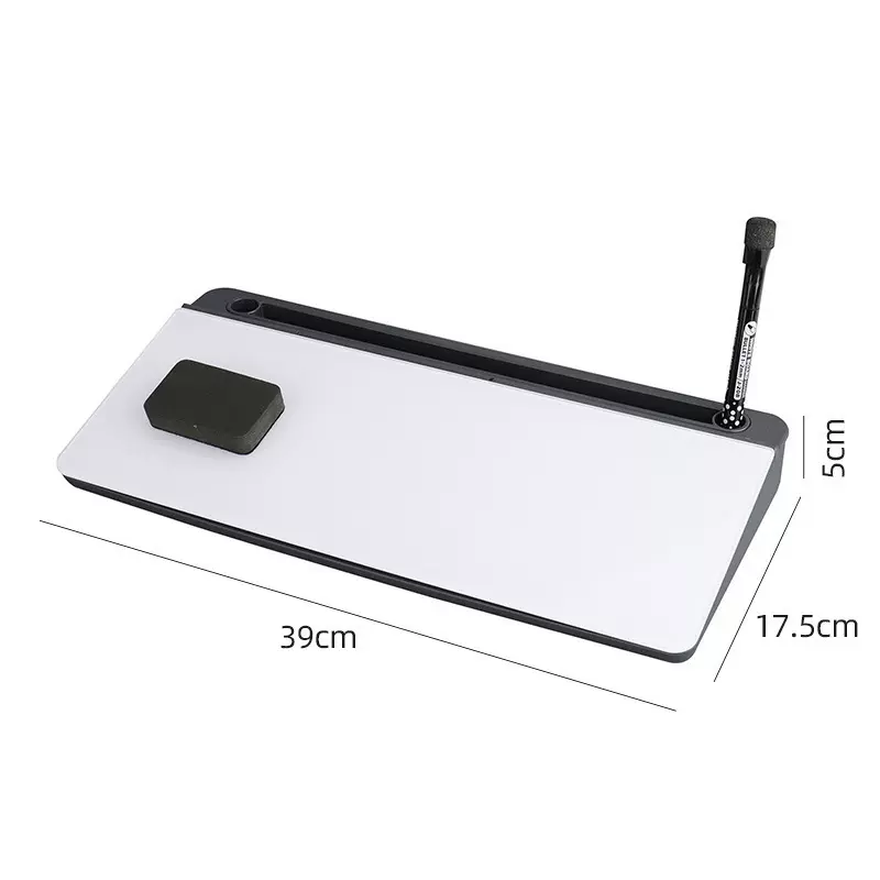 桌面小白板深灰色白板黑板玻璃小白板办公备注收纳白板可擦写