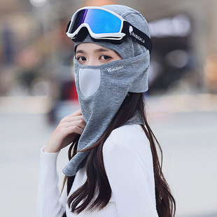 Winter Cold-Proof Ski Hat, Thickened and Warm, Full-Face Mask, Cycling Neck and Ear Protection, Fully Enclosed Unisex Helmet