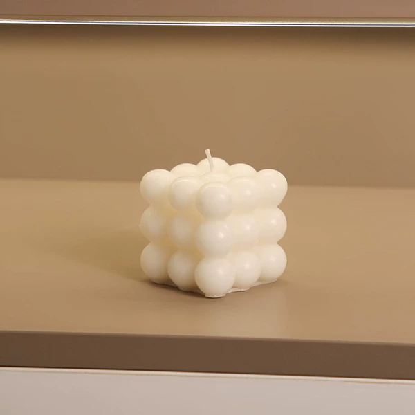 Rubik's cube, white aromatherapy wax agate