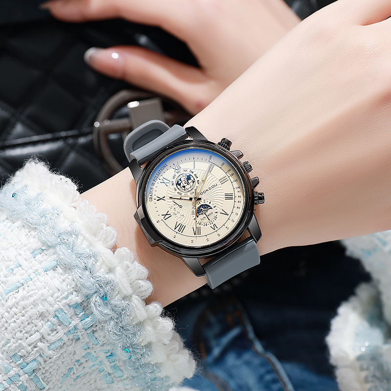 Classic Fashion Internet Celebrity Unisex Stylish Personality Large Dial Trendy Men's Watch Women's Trendy New Couple Watch