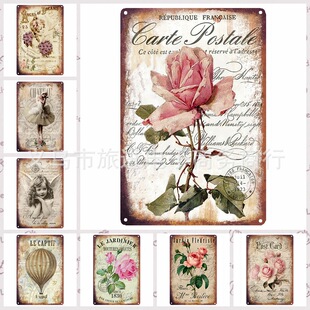 European-style retro flower decoration iron painting retro decoration Amazon Wish AliExpress supply