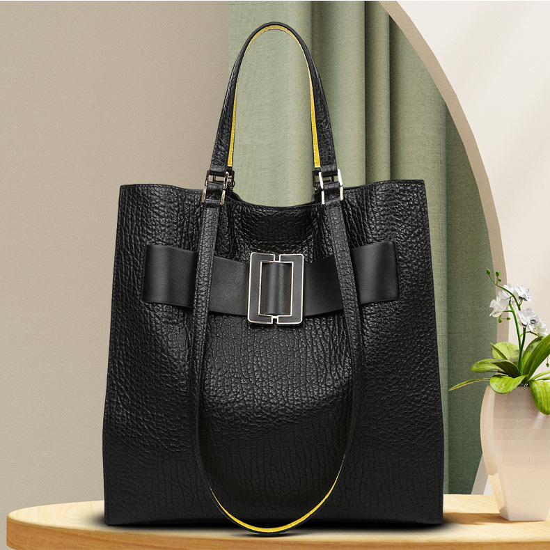New Hot Selling Women's Bag High End Soft Leather Tote Bag Women's Texture Versatile Large Capacity Women's Handbag Can Be Shouldered_voghion.com